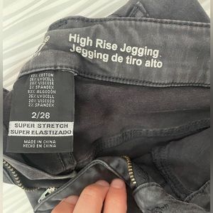 Charcoal color high rise jegging